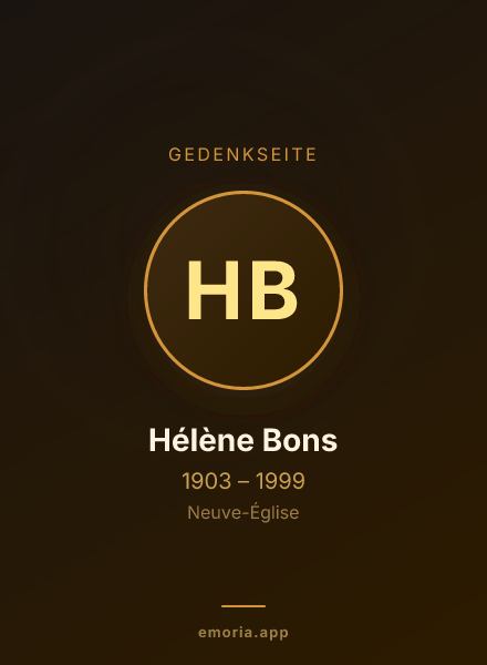 Gedenkportrait von Hélène Bons