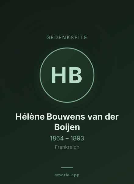 Gedenkportrait von Hélène Bouwens van der Boijen