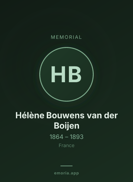 Memorial portrait of Hélène Bouwens van der Boijen