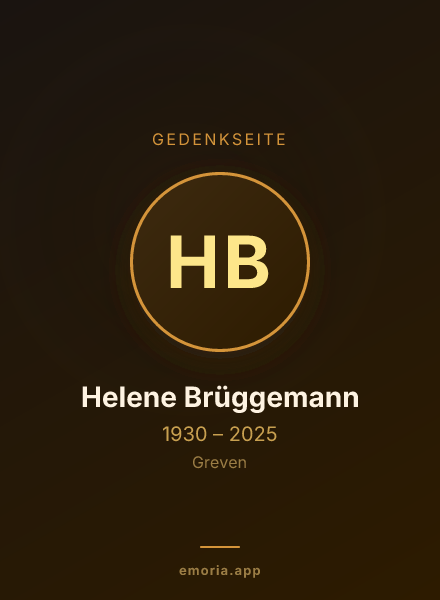Gedenkportrait von Helene Brüggemann