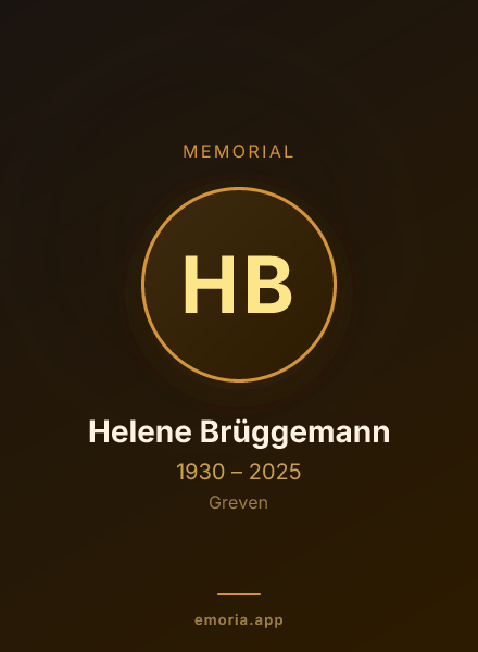 Memorial portrait of Helene Brüggemann