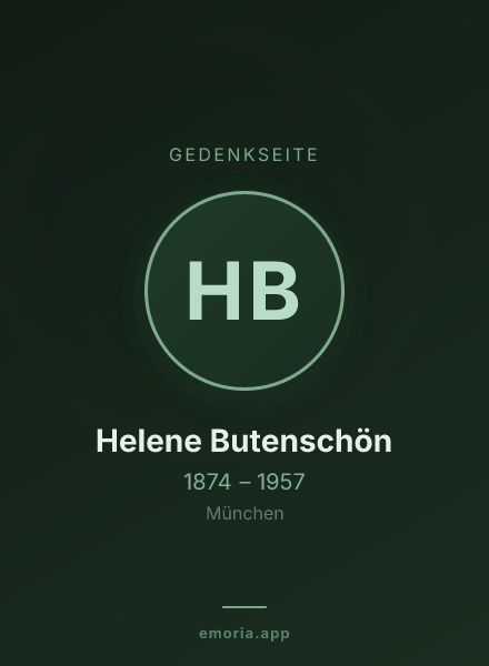 Gedenkportrait von Helene Butenschön