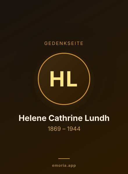Gedenkportrait von Helene Cathrine Lundh