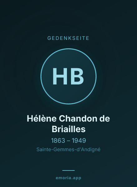 Gedenkportrait von Hélène Chandon de Briailles