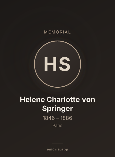 Memorial portrait of Helene Charlotte von Springer