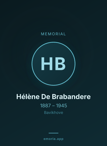 Memorial portrait of Hélène De Brabandere