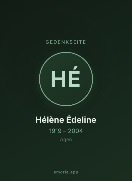 Gedenkportrait von Hélène Édeline