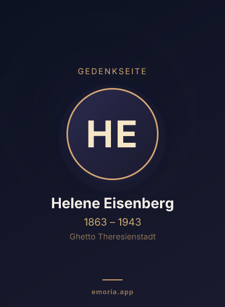 Gedenkportrait von Helene Eisenberg