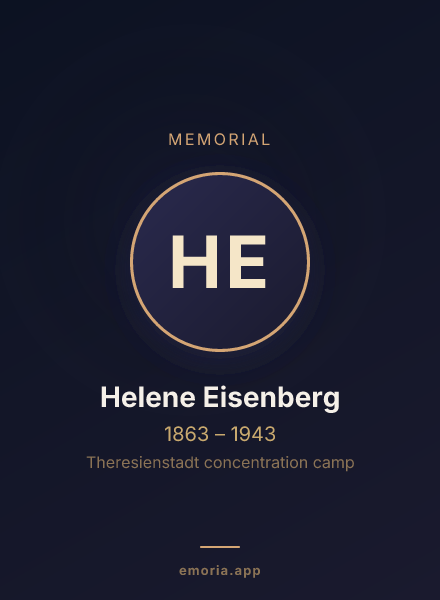 Memorial portrait of Helene Eisenberg