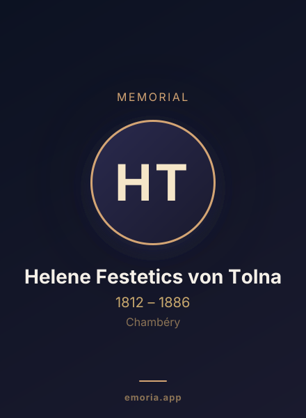 Memorial portrait of Helene Festetics von Tolna
