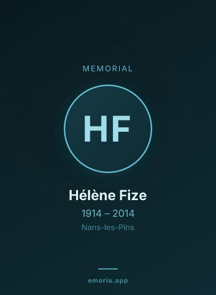 Memorial portrait of Hélène Fize