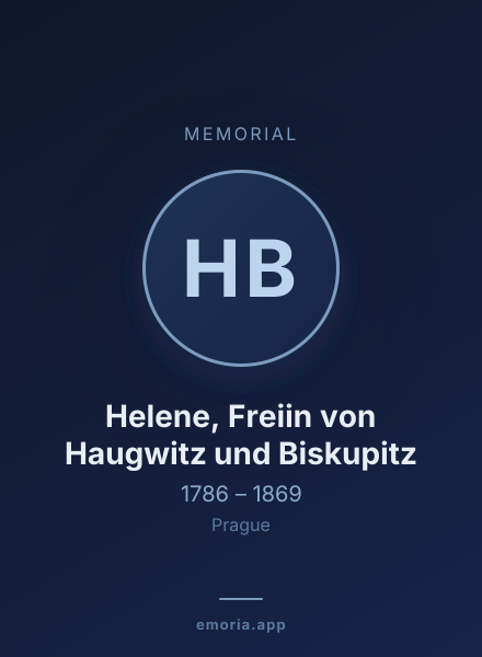 Memorial portrait of Helene, Freiin von Haugwitz und Biskupitz
