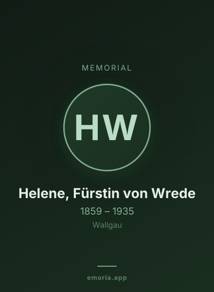 Memorial portrait of Helene, Fürstin von Wrede