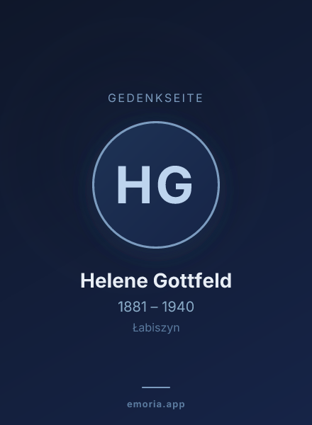 Gedenkportrait von Helene Gottfeld