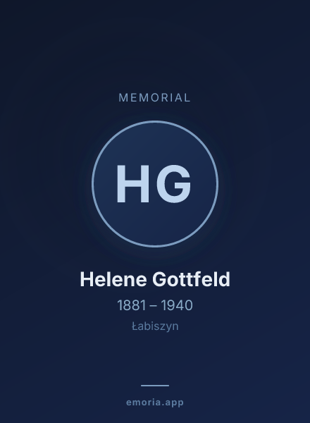 Memorial portrait of Helene Gottfeld