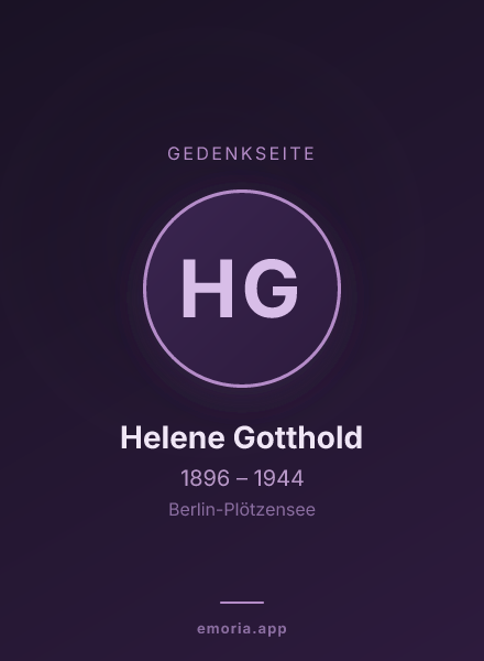 Gedenkportrait von Helene Gotthold