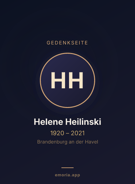 Gedenkportrait von Helene Heilinski