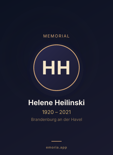 Memorial portrait of Helene Heilinski