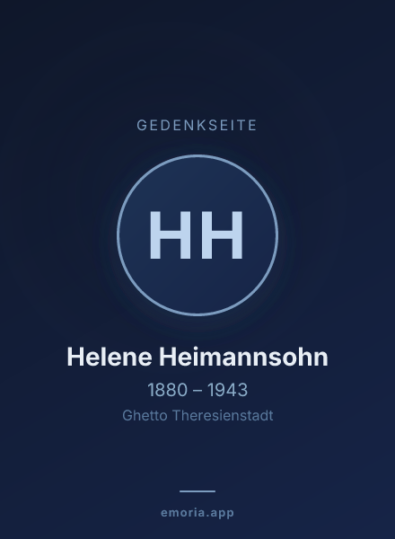 Gedenkportrait von Helene Heimannsohn