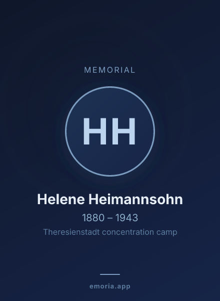Memorial portrait of Helene Heimannsohn