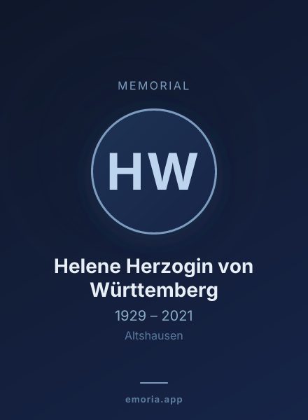 Memorial portrait of Helene Herzogin von Württemberg