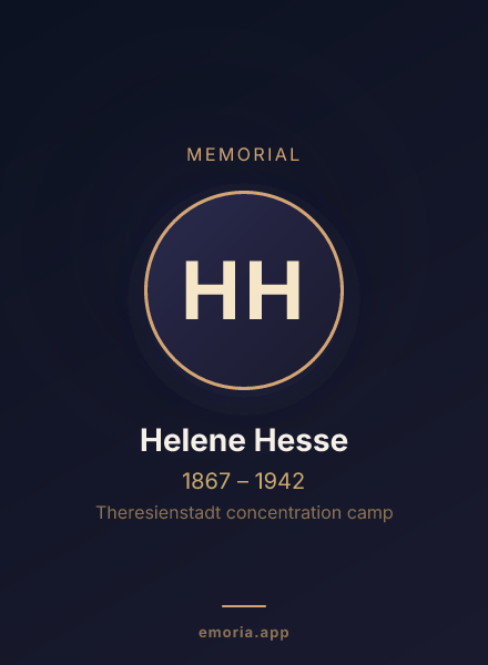 Memorial portrait of Helene Hesse