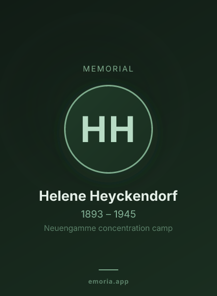 Memorial portrait of Helene Heyckendorf