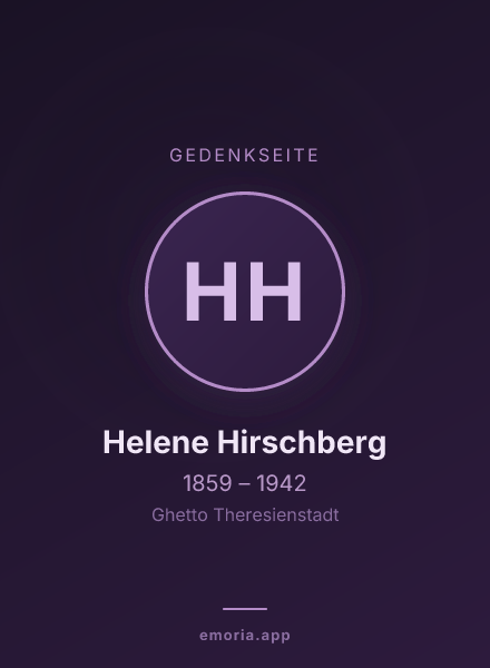 Gedenkportrait von Helene Hirschberg