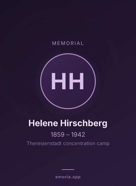 Memorial portrait of Helene Hirschberg