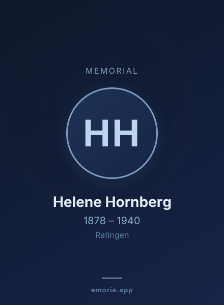 Memorial portrait of Helene Hornberg