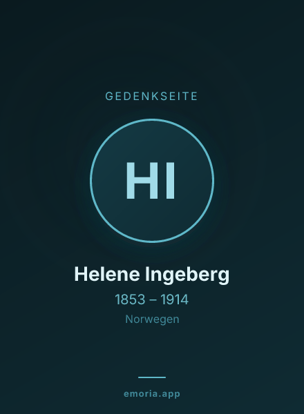Gedenkportrait von Helene Ingeberg