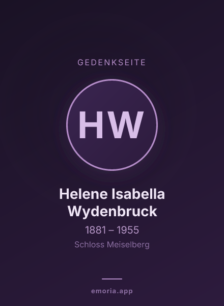 Gedenkportrait von Helene Isabella Wydenbruck