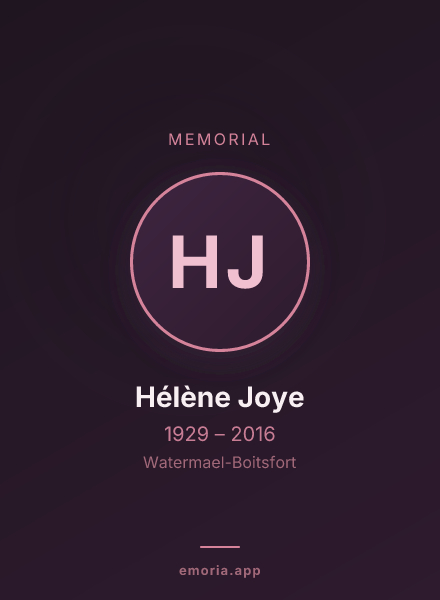 Memorial portrait of Hélène Joye