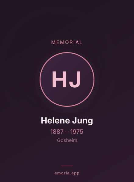 Memorial portrait of Helene Jung