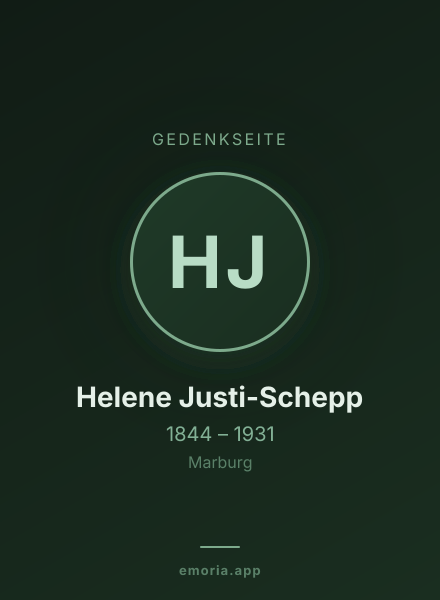 Gedenkportrait von Helene Justi-Schepp