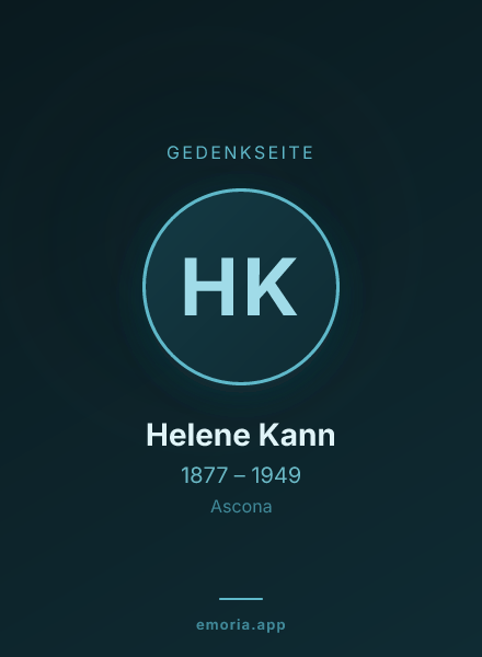 Gedenkportrait von Helene Kann