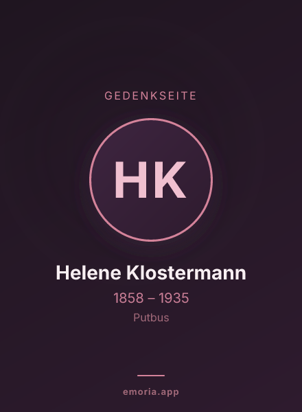 Gedenkportrait von Helene Klostermann