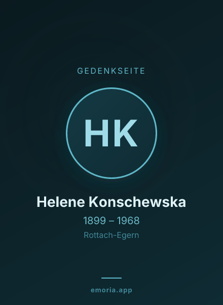 Gedenkportrait von Helene Konschewska