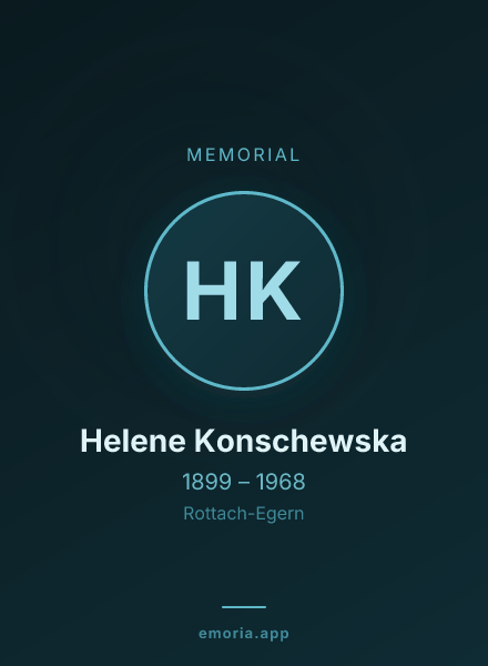 Memorial portrait of Helene Konschewska
