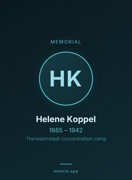 Memorial portrait of Helene Koppel