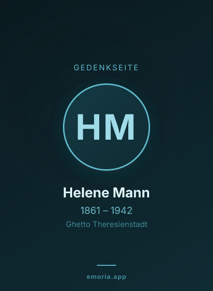Gedenkportrait von Helene Mann