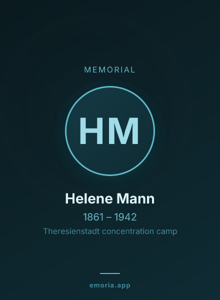 Memorial portrait of Helene Mann