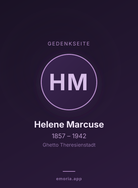 Gedenkportrait von Helene Marcuse