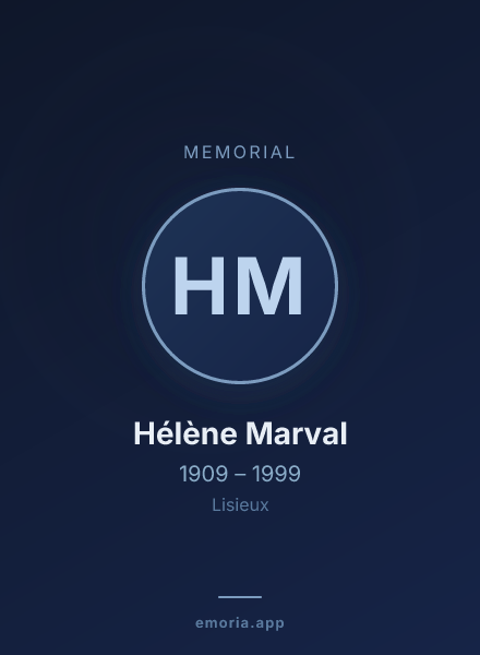 Memorial portrait of Hélène Marval