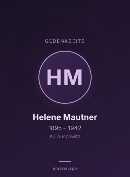 Gedenkportrait von Helene Mautner