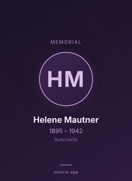 Memorial portrait of Helene Mautner