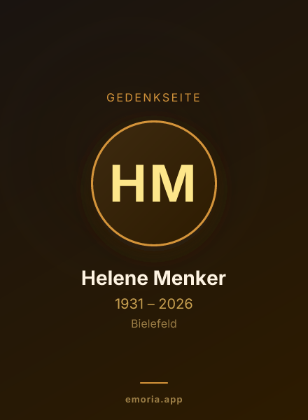 Gedenkportrait von Helene Menker