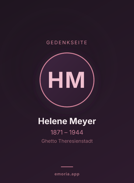 Gedenkportrait von Helene Meyer