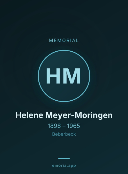 Memorial portrait of Helene Meyer-Moringen