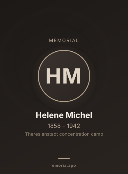 Memorial portrait of Helene Michel